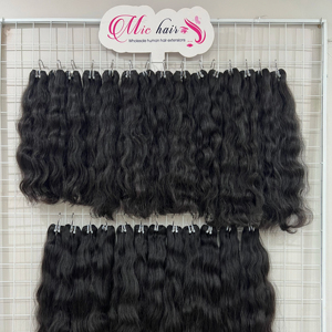 ผมมนุษย์ทอแบบหยักศกธรรมชาติสไตล์ผมตรงจากเวียดนามผมแท้จากกัมพูชา - Product Image 1
