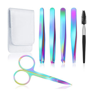 Tijeras de Acero Inoxidable Negras con Punta de Hoja Afilada para el Cuidado de Cejas y Cutículas, Tijeras de Belleza - Product Image 1