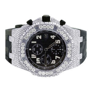 Reloj de Cuarzo con Incrustaciones de Moissanita de Lujo, Estilo Hip Hop para Hombre, Esfera de Cristal, Directo de Fábrica - Product Image 6