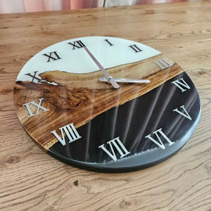 HORLOGE MURALE ÉPOXY RÉSINE ÉPOXY MEILLEURE Qualité Horloge Murale Époxy en Résine de Bois Fabriquée à la Main Horloge Murale Époxy en Résine de Bois Entiers - Product Image 1