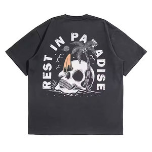 OEM classique col rond coton t-shirt logo personnalisé t-shirts uni coton hommes t-shirt 3d bouffée impression hommes t-shirt pour hommes - Product Image 2