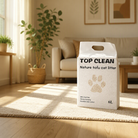 Emballage personnalisé OEM, litière pour chat au tofu, fournisseur de marque privée, litière pour chat agglomérante en gros pour les marques et distributeurs d'articles pour animaux de compagnie