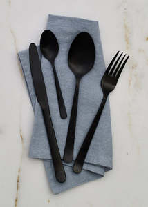 Vente en gros de couverts noirs en métal pour Noël, mariage, restaurant, hôtel et cadeau - Product Image 2