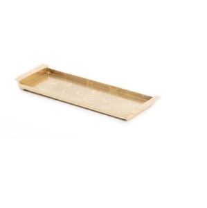 New Arrival Look Top Trending Kitchen Cafes and Restaurants Gold Plated Metal Serving Tray Wholesaler By India - Product Image 1