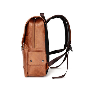 2024 Mochila de cuero para hombre Nuevo diseño logotipo personalizado Bolso de moda mochila de cuero de vaca - Product Image 3