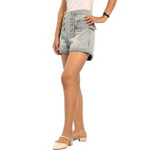 Pantalones cortos de mezclilla holgados de cintura alta para mujer informales holgados de moda europea y americana - Product Image 6