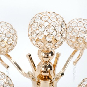 Luxury Vintage Metal <b>Candelabra</b> Decorative Crystals Gold Silver Handmade High Grade Design Wedding Valentine's Day Formal Dining - Product Image 5