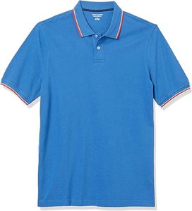 Polo de manga corta de rendimiento de secado rápido para hombre, Polo de poliéster 100% con patrón 3D - Product Image 1