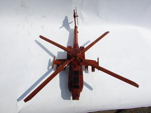 Gia nhien เฮลิคอปเตอร์ไม้อาปาเช่งานประดิษฐ์ทำจากไม้ดีไซน์ตามสั่ง - Product Image 6