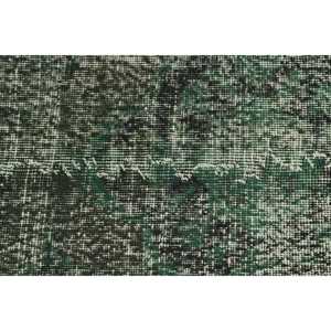 Tapis vintage 2,7x12,2 pieds, tapis turc, tapis persan vert et noir - Product Image 5