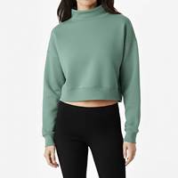 Sweat-shirt réversible en molleton doublé brodé, col rond, coupe ample, en spandex/coton écologique, pour femme, idéal pour les jours de match