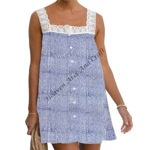 Elegante Vestido Midi de Verano para Mujer, de Algodón, Sin Mangas, con Estampado Floral, para Fiesta, Estampado Floral, para Uso Diario - Product Image 5