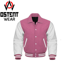 Wholesale Custom Lightweight Leather Sleeve Varsity Bomber <b>Jacket</b> High School Baseball Print Stand <b>Thin</b> Winter Style for <b>Men</b> - Product Image 4