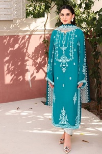 Georgette lourde costume pakistanais avec broderie travail vente en ligne de vêtements indiens et pakistanais - Product Image 4