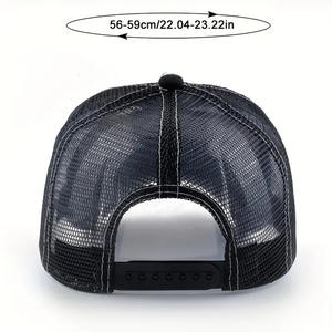 Logotipo <span class=keywords><strong>de</strong></span> impresión personalizado Unisex Adulto Trucker Mesh Back Caps Pesca Ajustable Cabra Animal Tejido Patch Cap Classic Sport Hats Negro - Product Image 5