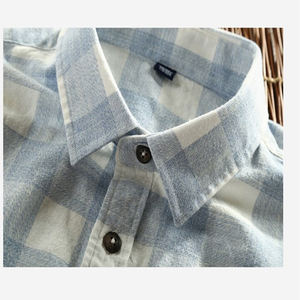 Camisa larga de franela superventas, algodón a cuadros con agujeros de botón de logotipo personalizado, nuevos colores claros para esquí y snowboard - Product Image 3