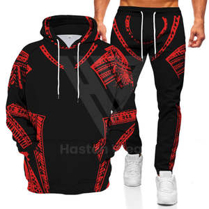 Nouvel ensemble de sweat-shirts surdimensionnés à motif vintage personnalisé, respirant, jogging pour hommes, sweat-shirts décontractés, ensemble de pantalons à capuche - Product Image 3