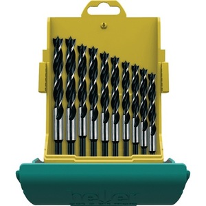 Juego de Brocas Espirales para Madera Maxxbox CV, 10 Piezas, 3, 4, 5, 6, 7, 8, 9, 10, 11, 12 mm, Acero HELLER para Perforación de Madera - Product Image 1