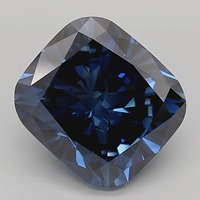 Oferta Especial: Diamante Sintético Cultivado en Laboratorio, Corte Cojín, Azul Fantasía, 2.00 Quilates, Gema Suelta, Certificado IGI, Venta al Por Mayor, Precio Económico