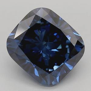 เพชรเม็ดเดี่ยวสังเคราะห์ทรงคุชชั่นสีฟ้าแฟนซี 2.00 กะรัต ขายดี ราคาถูก รับรองโดย IGI ขายส่ง - Product Image 1