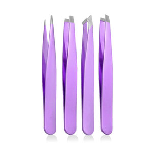 Pinzas para cejas profesionales de acero inoxidable de Venta caliente 2025 con diseño de logotipo personalizado de Punta puntiaguda para depilación - Product Image 4