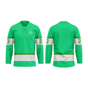 Maillot de hockey sur glace imperméable pour adulte, taille adulte, prix de gros, design personnalisé, vêtements d'équipe, 100% polyester, nom d'équipe personnalisé, fabriqué au Pakistan - Product Image 3