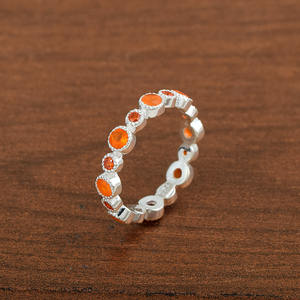 Impression's hermoso hecho a mano 925 plata esterlina cornalina anillo de piedras preciosas deslumbrante joyería fina India para mujeres clásicas - Product Image 3