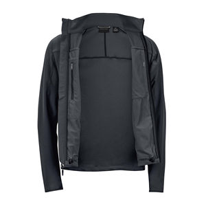 Veste Softshell de Haute Qualité pour Hommes OEM ODM Vente en Gros Impression de Logo Personnalisée Manches Longues Capuche Fermeture Éclair Avant Tissu Teint - Product Image 2