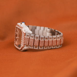 Luxury Two Tone Customized Hip Hop Elegant Automatic Mechanical <b>Watch</b> Handmade with Unique Dial Design 20mm Stainless Steel Band - Product Image 2