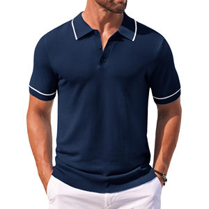 Camiseta de Golf Premium Personalizada para Hombre, Talla XL, Verano, Tejido Antiarrugas, Casual, Manga Corta, Poliéster/Algodón - Product Image 4
