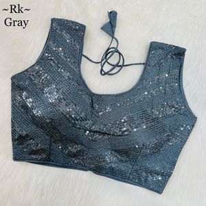 Pakaian Pernikahan Kualitas Tinggi Berat Phantom Silk Readymade Saree Blouse dengan Kerja Sequence Zari Yang Indah Grosir dari India