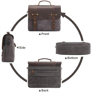 Sac de bureau en cuir véritable OEM de haute qualité pour hommes, sac en cuir avec logo personnalisé, nouvelle offre spéciale 2025 - Product Image 2