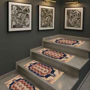 Vintage Kilim Step Rug, Turkish Handmade Printed Rug, Non-Slip Gift - Product Image 2