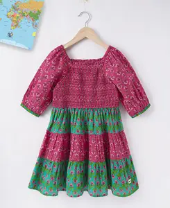Летняя одежда для детей, 2022 Платье с принтом на заказ, эксклюзивная Одежда для девочек, платье с цветочным принтом для девочек