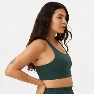 Custom Logo Front Simple Women's Sports Bra Breathable Soft Stretchy Fabric High Support Yoga Fitness Gym Workout High Quality - Product Image 5