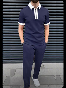 Ensemble pantalon 2 pièces sportif pour homme Collection de gros Chemise et pantalon de survêtement Ensemble short respirant de haute qualité Tenues décontractées - Product Image 6