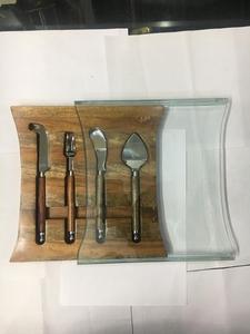 Boîte en bois naturel réglable plateau à couverts en bois avec ensemble d'outils de cuisine pour le fonctionnement manuel des fruits et légumes - Product Image 3