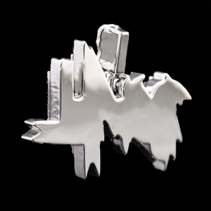 Collar con Colgante de Diamantes de Imitación en Acero Inoxidable Personalizado, Estilo Hip Hop, con Baño de Rodio, por Ice Legacy, Unisex - Product Image 2