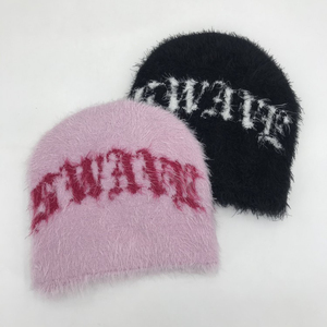 Gorro de punto holgado, cálido, suave y acogedor, forrado de lana, ajustable, elegante, para exteriores, para clima frío, para uso casual. - Product Image 3