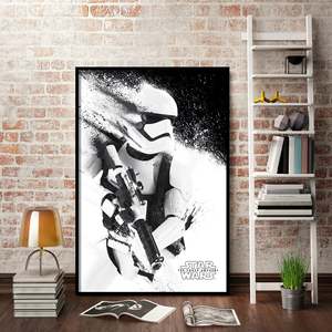 Póster de Lona con Marco Negro de Stormtrooper de Star Wars Episodio 7, Estilo Moderno, para Decoración de Pared - Product Image 1