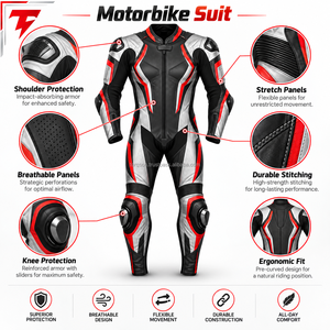 High <b>Performance</b> Motorbike Suit Combines Lightweight Materials Comfortable Fit <b>And</b> <b>Protective</b> Features For Motorcycle Riders - Product Image 6