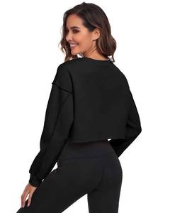 Sudadera de cuello redondo de manga larga de felpa para invierno, estilo Y2K, holgada, transpirable, informal, para mujer, venta al por mayor - Product Image 3