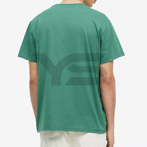 T-shirt 100% coton avec logo personnalisé T-shirt blanc uni pour hommes Logo personnalisé 100% coton Slim Fit décontracté T-shirt à col rond pour hommes - Product Image 3