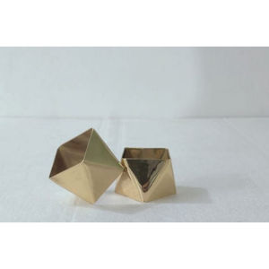 Rond de serviette en laiton de haute qualité porte-serviettes en métal de luxe avec finition mate miroir pour une utilisation de table pour les fêtes restaurants de noël - Product Image 6