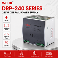 Alimentation électrique à découpage WEHO 480W 24V 20A, mode rail DIN, alimentation industrielle SMPS, 220V AC 24V DC, DR-480-24