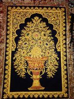 Tapis brodé Zari avec bijoux, noué à la main, technique de point de croix, kit de crochet fait main