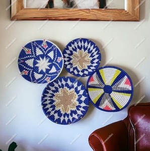 Nouveau produit décoration intérieure rotin naturel tenture murale paniers bambou rotin assiette ronde bol tissé pour décoration murale - Product Image 4