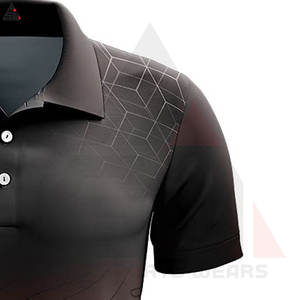 Nouveau design, logo personnalisé, polos à manches courtes pour hommes, polos en coton grande taille, polos décontractés en coton à sublimation - Product Image 5