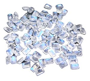 Piedra lunar de arcoíris Natural de Grado Superior 100%, tamaño calibrado, piedra preciosa de cabujón preciosa suelta para uso en la fabricación de joyas, venta al por mayor, OEM - Product Image 1