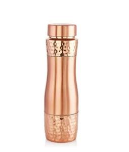 Customized Logo Designer Curve Copper <b>Bottle</b> 1L Anti-Corrosion Coating <b>BPA</b> <b>Free</b> Revitalize Your <b>Water</b> Curved Perfection Crafted - Product Image 6